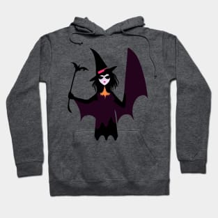 Halloween Bat Witch Dark Hoodie